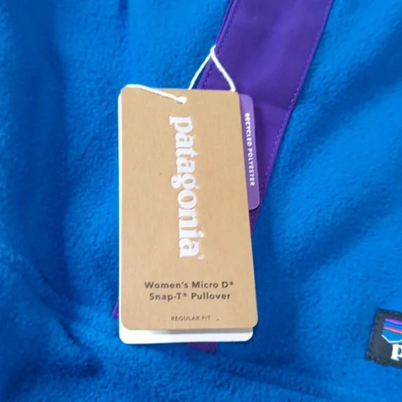 Patagonia Fleece Micro D Snap-T Pullover CORPORATE LOGO Women's Size Large - Picture 3 of 8